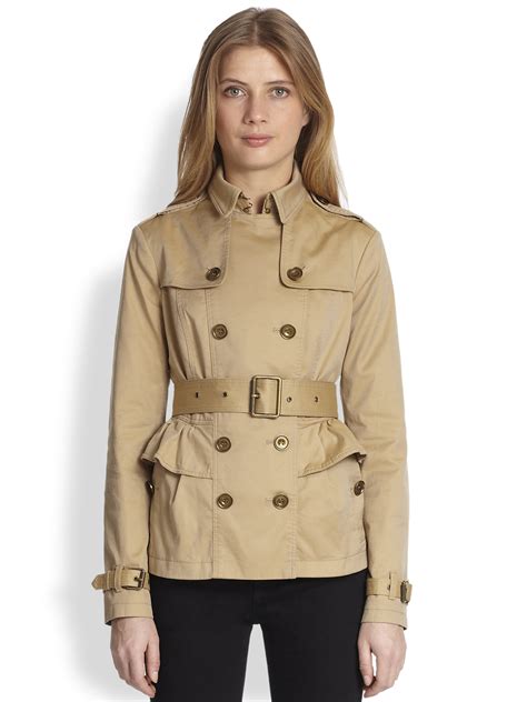 burberry peplum trench coat|burberry tiered hem trench coat.